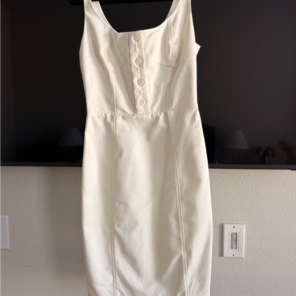 Versace Dresses & Skirts - Versace Cream Sleeveless Scoop Neck Dress